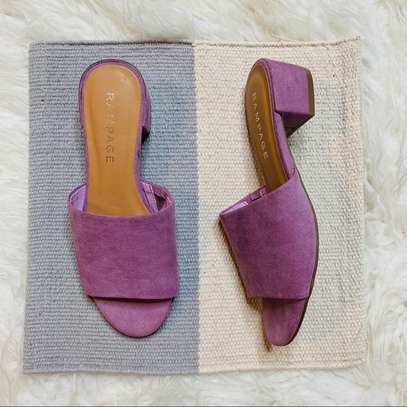 Rampage Shoes - NEW Rampage Sayda Lavender Slide Mules Sandals 6